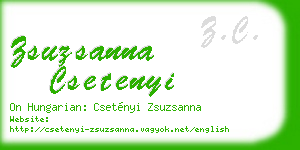 zsuzsanna csetenyi business card